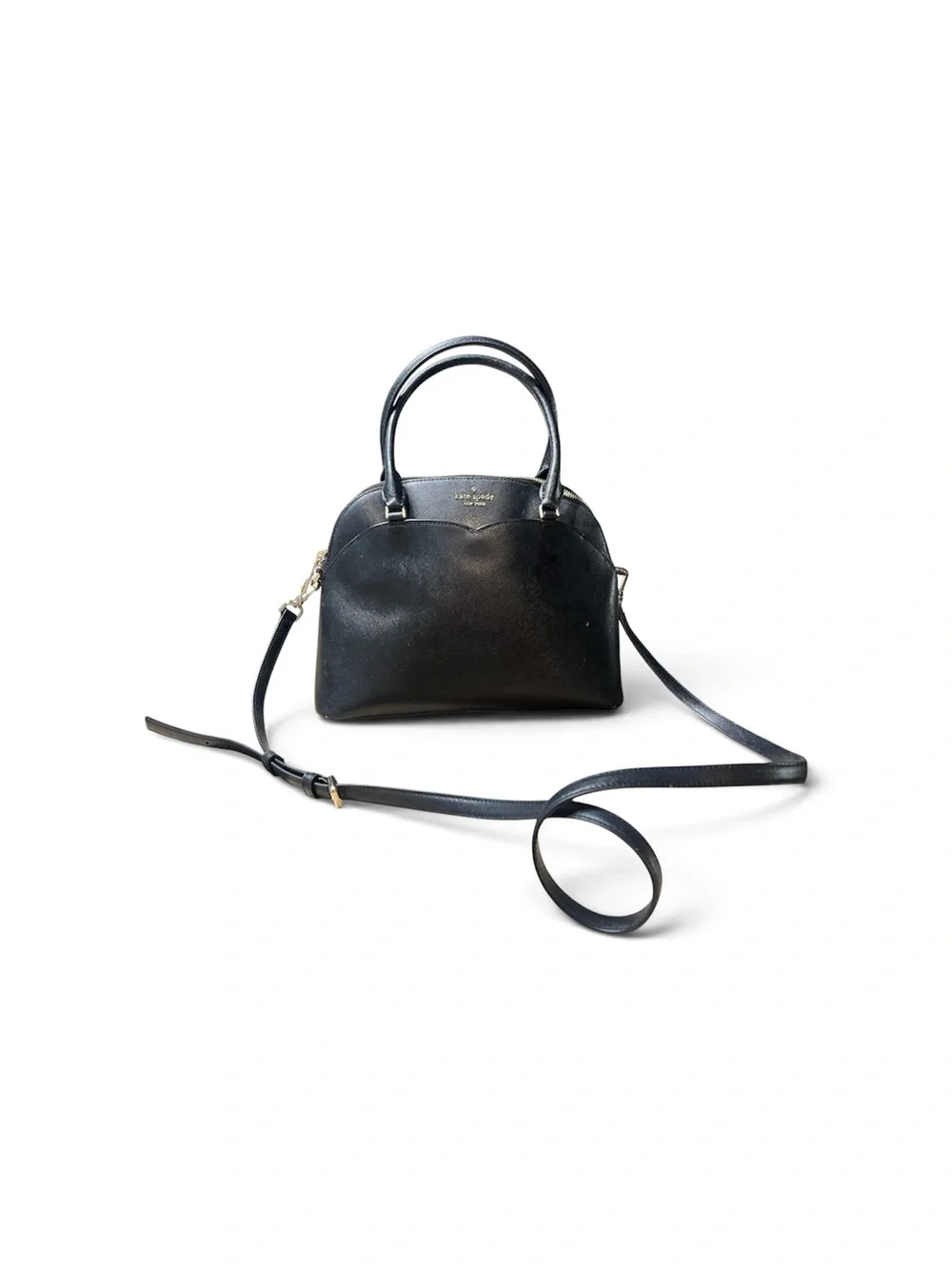 kate spade Black Leather Purse with Removable Crossbody Strap